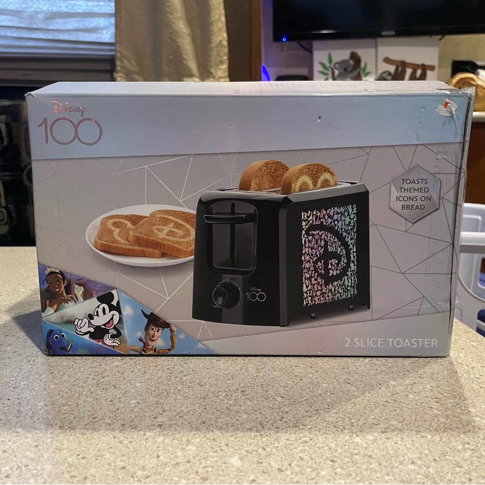Disney 100 Anniversary Toaster 2 Slice Mickey Imprint NIB
